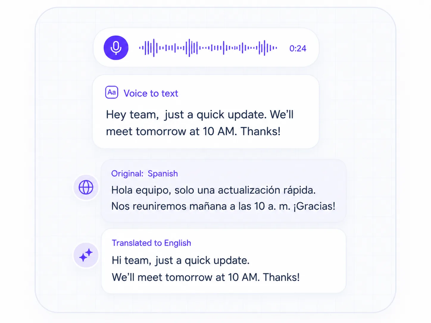 OpenIM speech-to-text and message translation interface