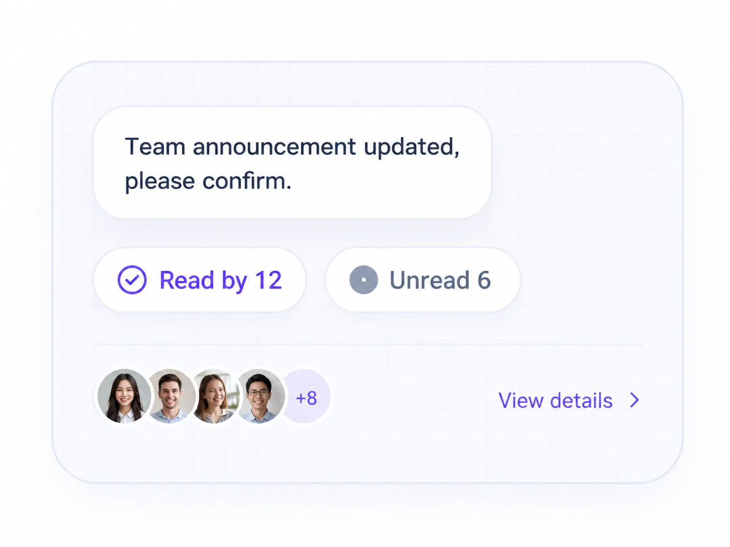 Group message read and unread member status interface