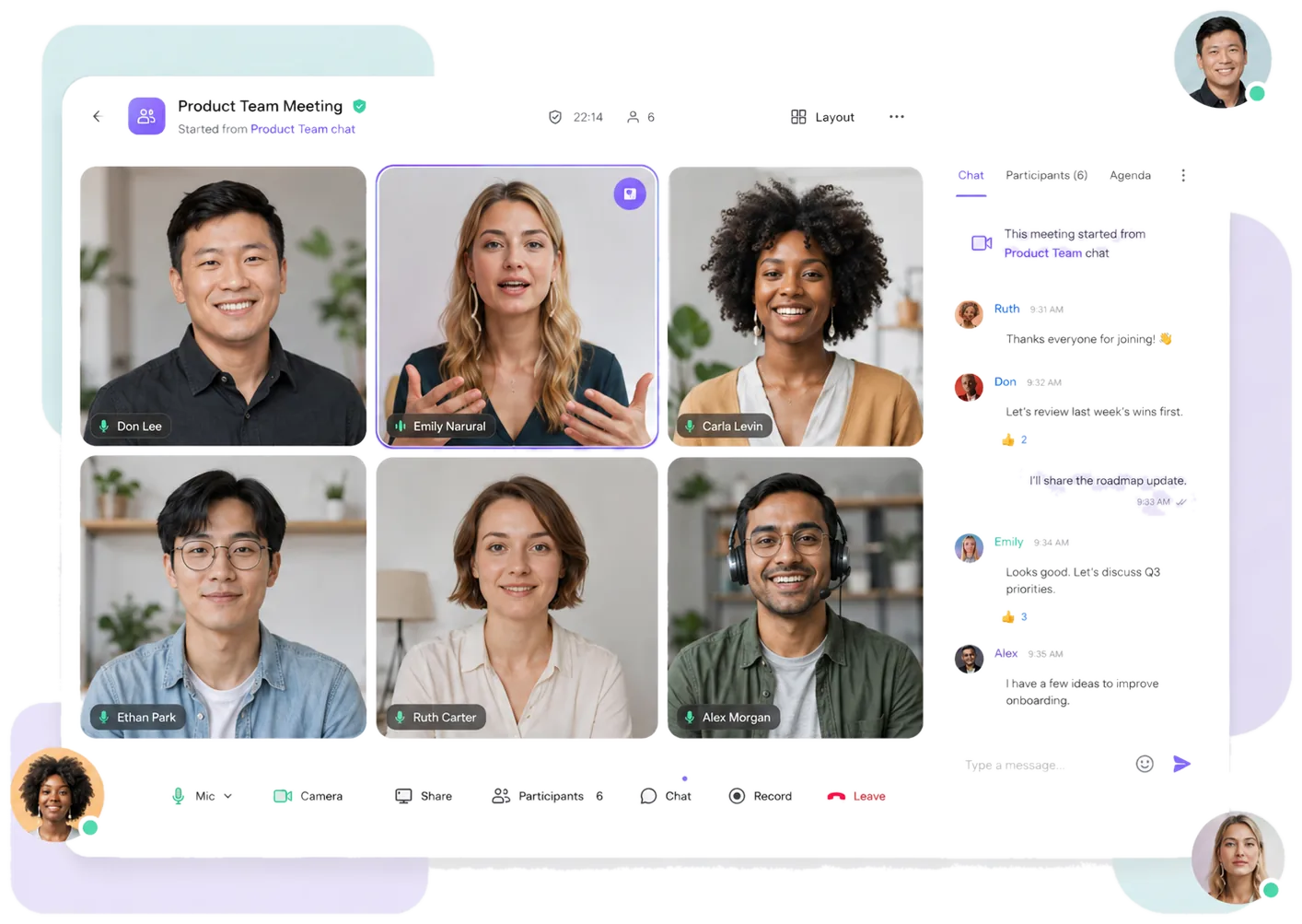 OpenIM group meeting, meeting chat, and participant interface