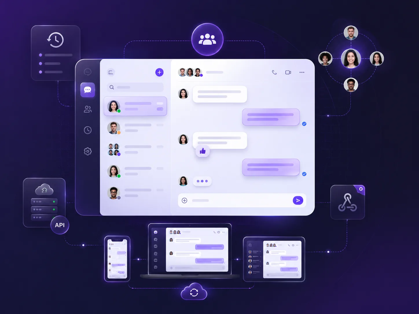 OpenIM SDK interface for messages, conversations, and groups